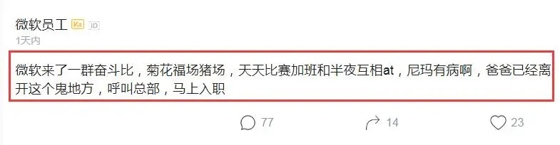 华为阿里员工加入微软后因 “奋斗比”遭抵制？原是断章取义闹乌龙