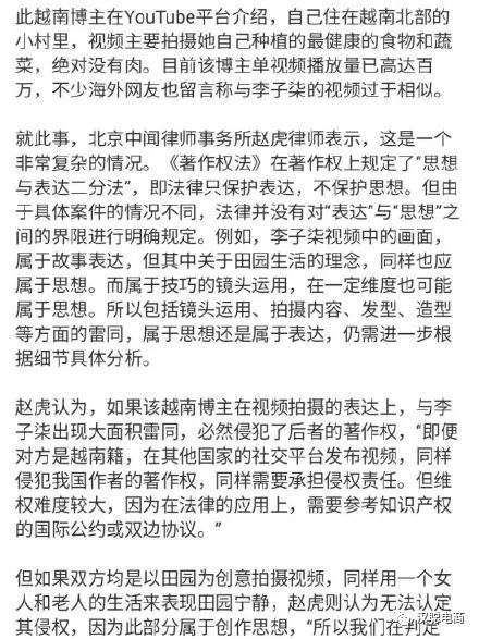 越南博主抄袭李子柒,视频一模一样,甚至连老人和狗都有