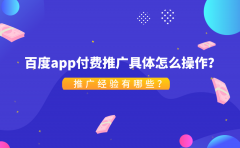 百度APP付费推广具体怎么操作？推广经验有哪些？