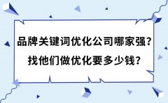 品牌关键词优化公司哪家强？找他们做优化要多少钱？