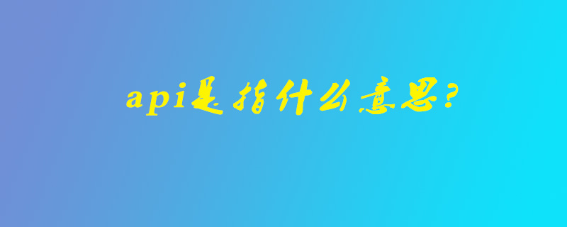 api是指什么意思