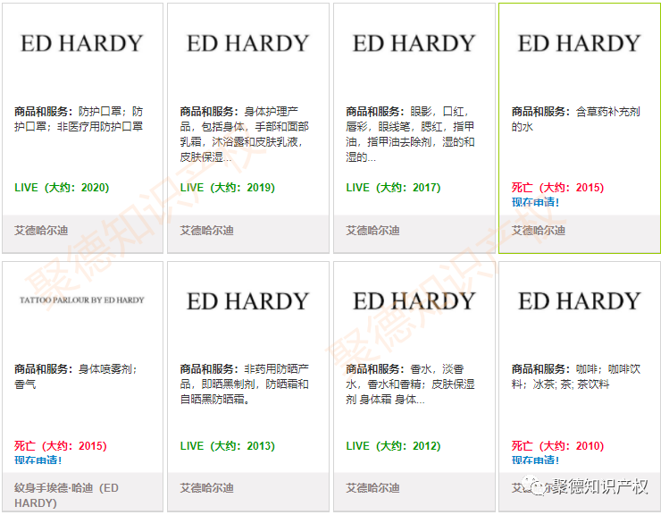 美国潮牌ED HARDY商标侵权立案，马上下架！