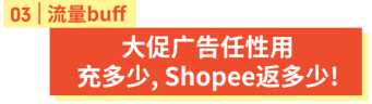  Shopee：运费再降58%, 广告金100%返点, 送闪购首页位! 30+子类目激励更新