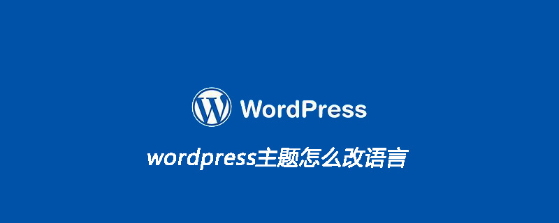 wordpress主题怎么改语言