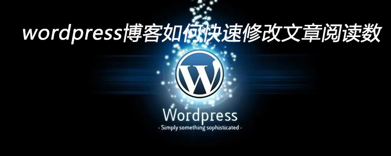 wordpress博客如何快速修改文章阅读数