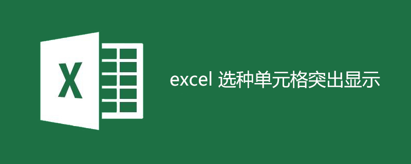 excel 选中单元格突出显示