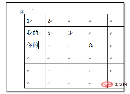 word表格清除内容的方法