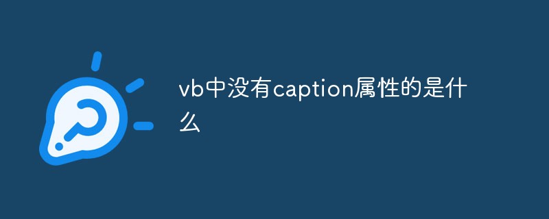 vb中没有caption属性的是什么