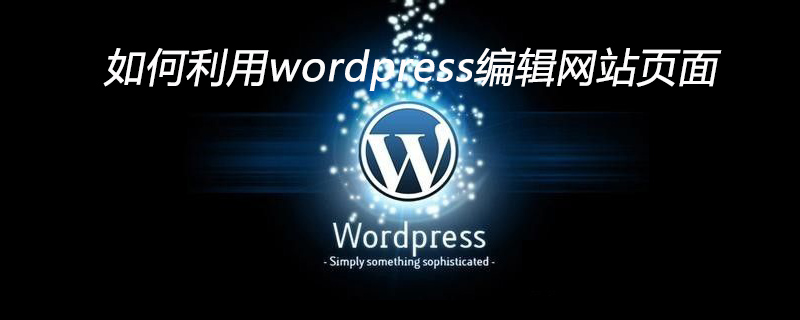 如何利用wordpress编辑网站页面