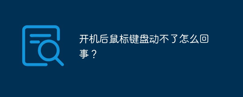 开机后鼠标键盘动不了怎么回事？