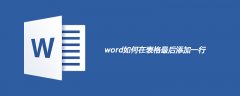 word如何在表格最后添加一行