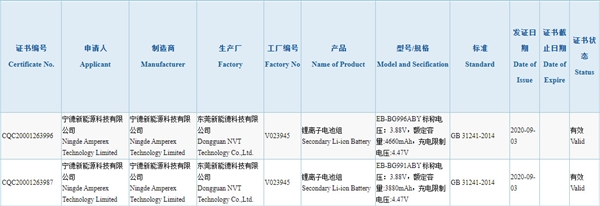 国行版三星Galaxy S21+电池容量曝光：增至4800mAh