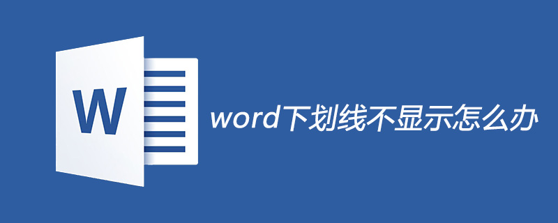 word下划线不显示怎么解决