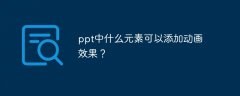 ppt中什么元素可以添加动画效果？