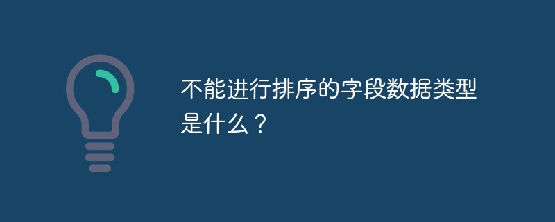 不能进行排序的字段数据类型是什么？