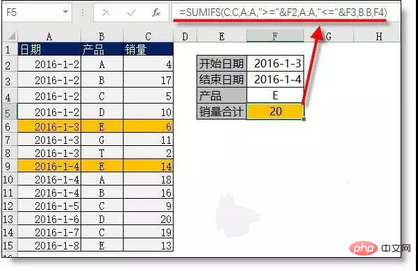 excel sumifs函数公式如何使用