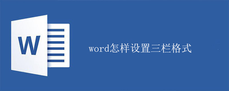 word怎样设置三栏格式