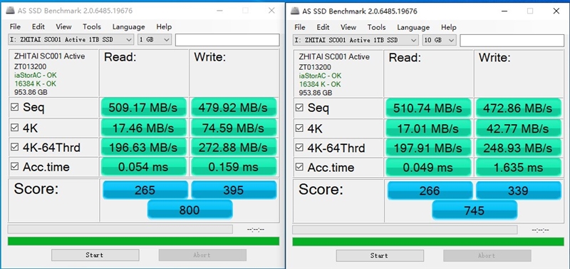 长江存储致钛SC001 1TB SSD评测：连续600GB写入不掉速