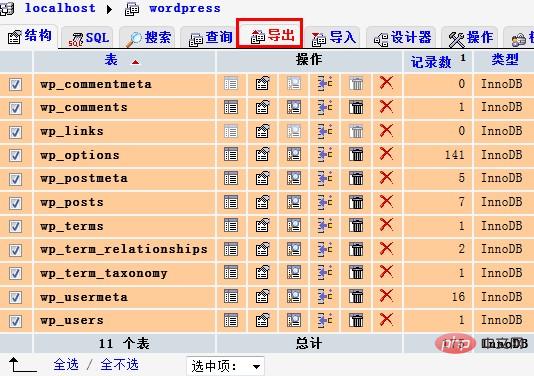 wordpress如何迁移数据库