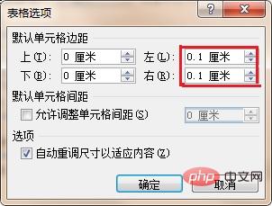 怎样设置表格所有单元格的左右边距