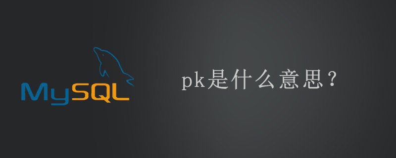 pk主键是什么意思？