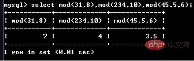 mysql数学函数有哪些？