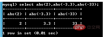 mysql数学函数有哪些？