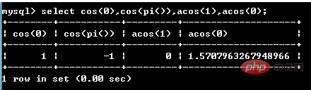 mysql数学函数有哪些？