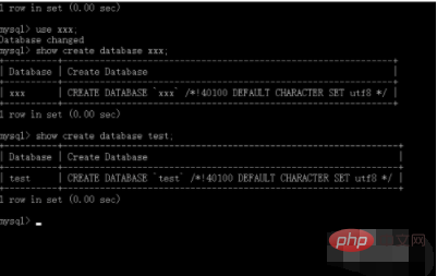 cmd下怎么查看mysql建库语句