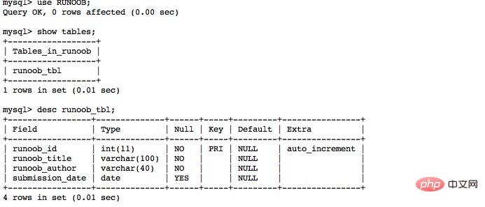 mysql怎么创建数据表