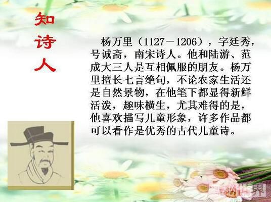 杨万里是哪个朝代的_杨万里朝代介绍及作品