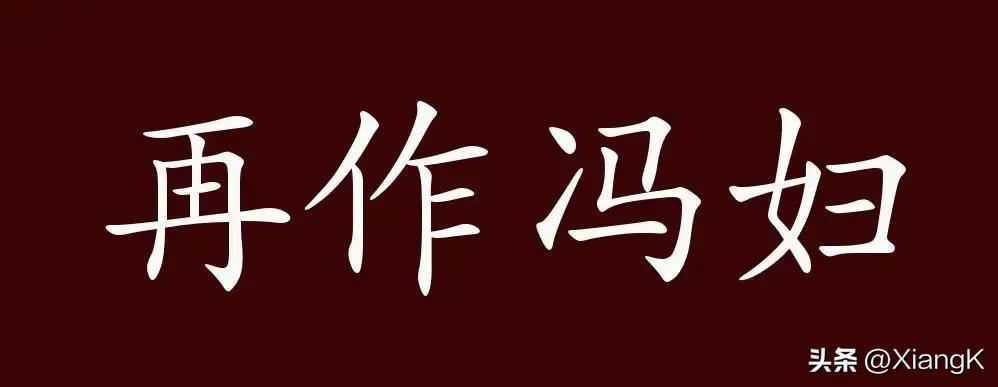 再作冯妇什么意思_再作冯妇的成语典故