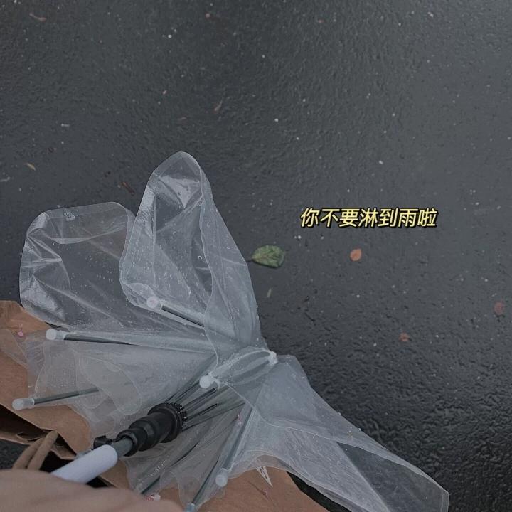 下雨天的文案短句干净