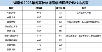 湖南哪个学医的学校好，湖南学医的大学排名