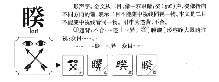 睽字本义如何？睽字的基本含义